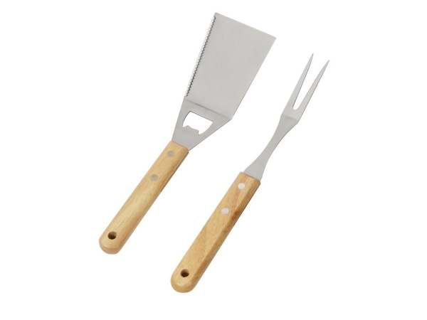  Наборы Артикул 805019 Набор BBQ Grill Master из двух приборов с деревянными ручками на складе 2038 шт по цене 697.92 ₽