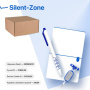 Happy gifts Наборы Артикул 39435 24 Набор подарочный SILENT-ZONE: бизнес-блокнот, ручка, наушники, коробка, стружка, бело-синий на складе 81 шт по цене 1&nbsp;025 ₽