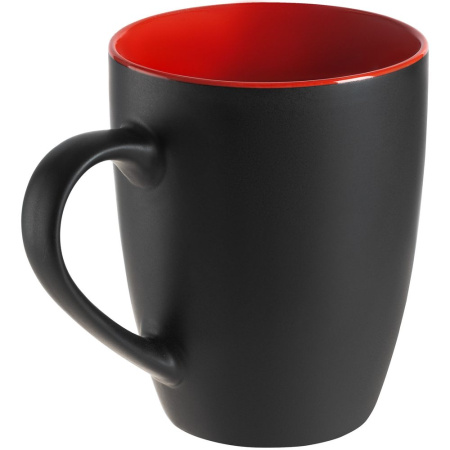 Molti Кружки Артикул 10735.35 Кружка Bright Tulip, матовая, черная с красным на складе 6352 шт по цене 374 ₽