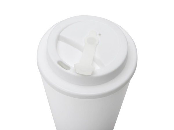  Стаканы Артикул 873426.06 Пластиковый стакан Take away с двойными стенками и крышкой с силиконовым клапаном, 350 мл, белый на складе 6665 шт по цене 375.50 ₽