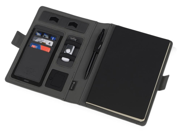 Evolt Органайзеры Артикул 593908 Органайзер с беспроводной зарядкой 5000 mAh Powernote, темно-серый на складе 1159 шт по цене 5&nbsp;492.46 ₽