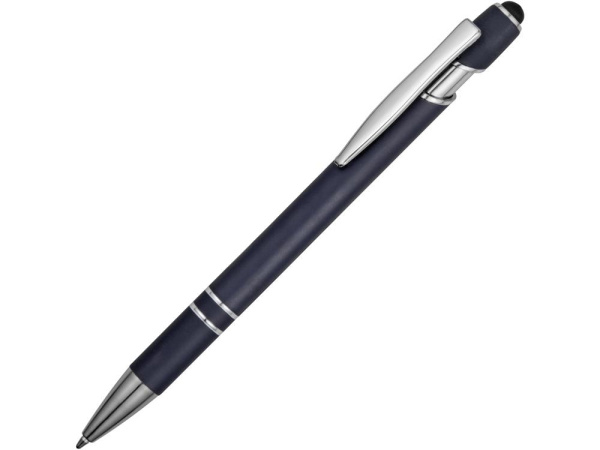  Ручки Артикул 18381.02 Ручка металлическая soft-touch шариковая со стилусом Sway, темно-синий/серебристый на складе 11588 шт по цене 148.45 ₽