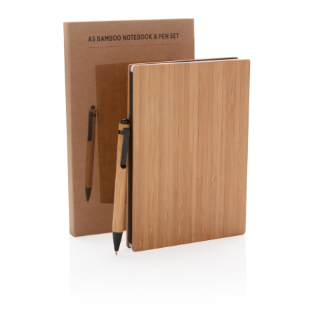 XD Collection Наборы Артикул P772.159 Набор из блокнота и ручки Bamboo, А5 на складе 6 шт по цене 1&nbsp;480 ₽