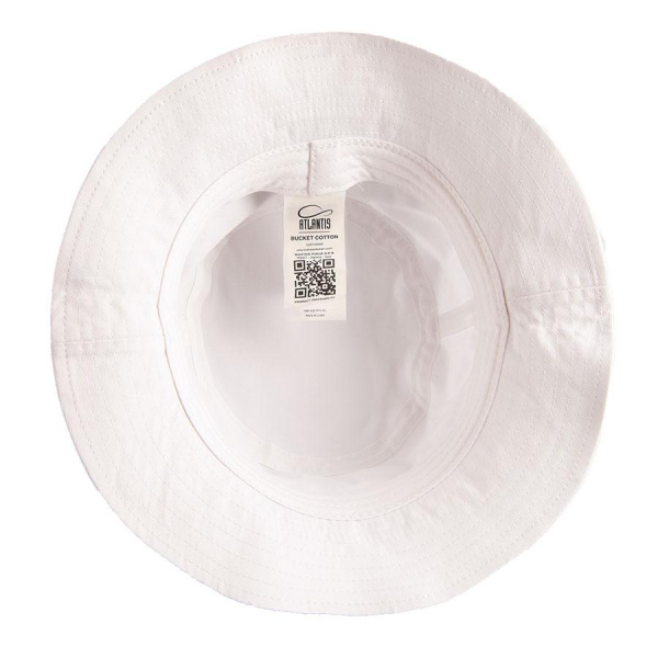 Atlantis Панамы Артикул 254107.01 Панама BUCKET COTTON, белый, 100% хлопок, 180 г/м2 на складе 885 шт по цене 842 ₽