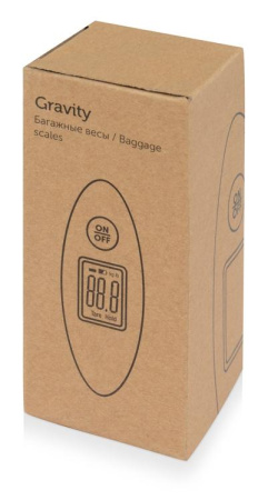  Весы Артикул 486307 Багажные весы с покрытием soft touch Gravity, черный на складе 1845 шт по цене 703.92 ₽